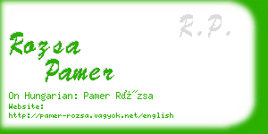 rozsa pamer business card